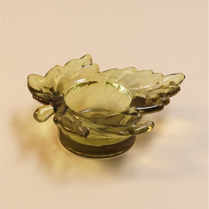 Glass Maple Leaf Tealight Holder