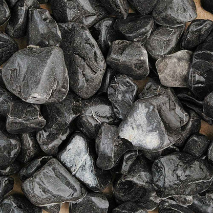 Ebony Black Cobbles 30-60mm