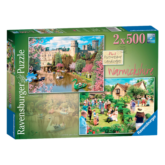 Ravensburger 2 x 500 "Picturescque Warwickshire" Jigsaw Puzzles