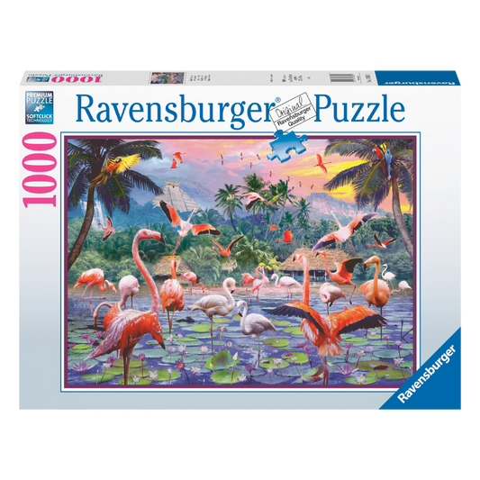 Ravensburger 1000pc "Pink Flamingoes" Jigsaw Puzzle