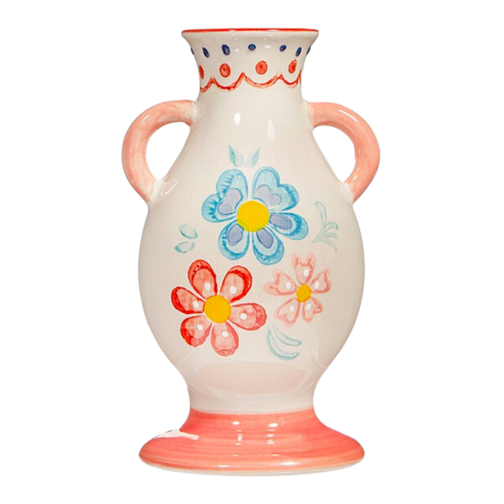Sass & Belle Folk Floral Small Vases - Assorted Colours