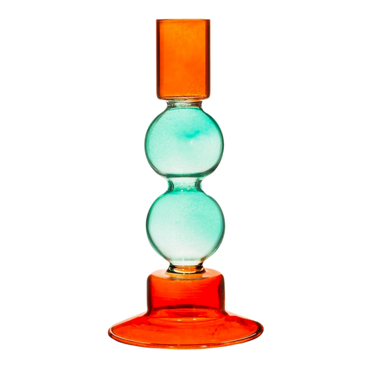 Sass & Belle Two Tone Bubble Candle Holder - Turquoise & Red