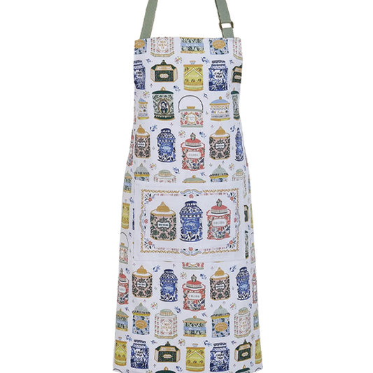 'Tea Tins' Cotton Apron