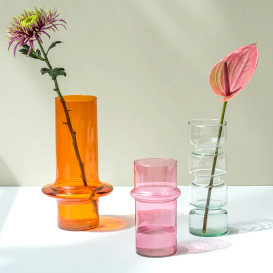 Urban Nature Culture Recycled Glass Vase - Pink