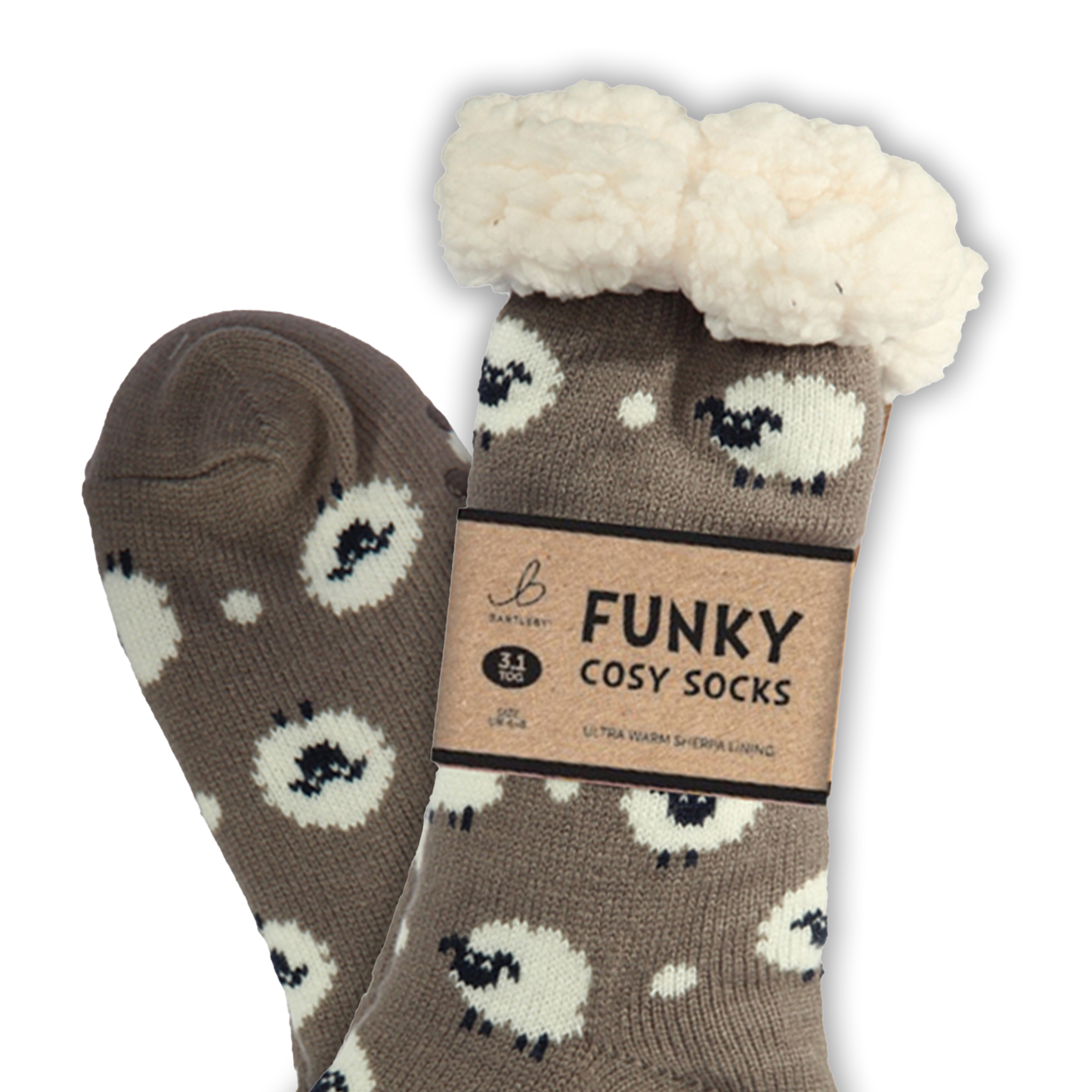 Funky Cosy Sherpa Socks (Sheep)