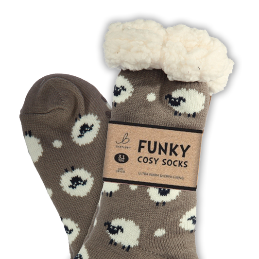 Funky Cosy Sherpa Socks (Sheep)
