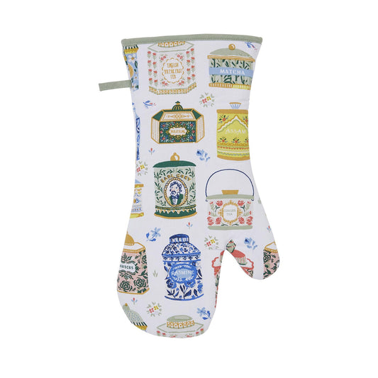 'Tea Tins' Oven Glove