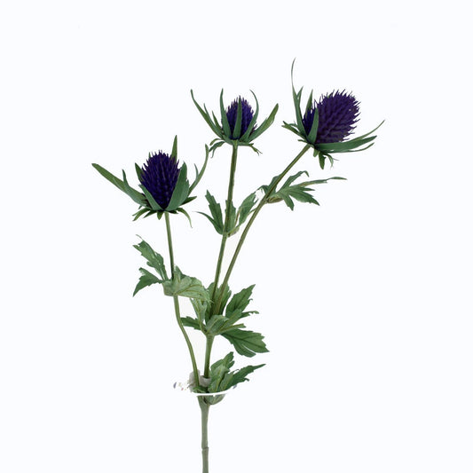 Faux Purple Thistle Spray